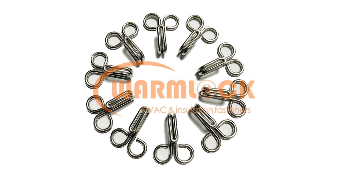Stainless Steel Wire Lacing Hooks & 2 hole locking plates