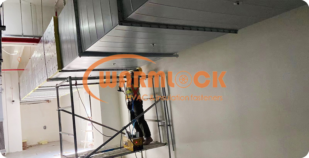 Application of cup head weld pins