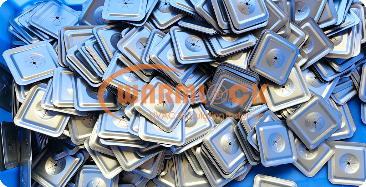 square self locking washers for insulation pins